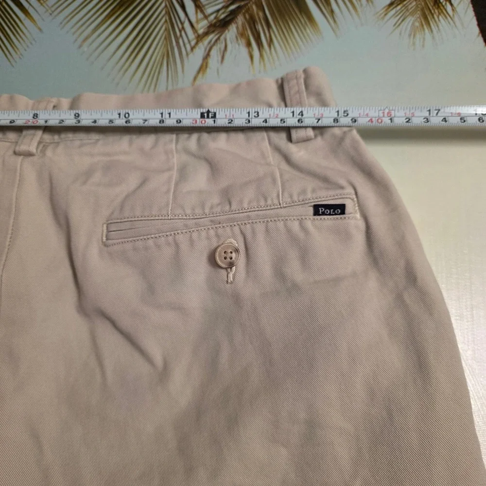 Polo Ralph Lauren Mens Classic Fit‎ 9 Inch Khaki Tan Chino Shorts Size 30